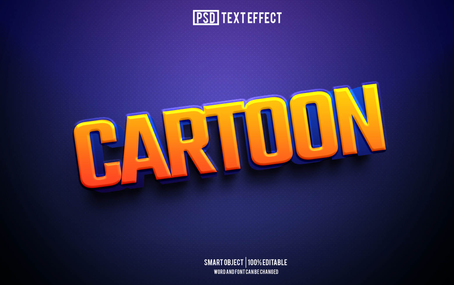 cartoon text effect, font editable, typography, 3d text psd