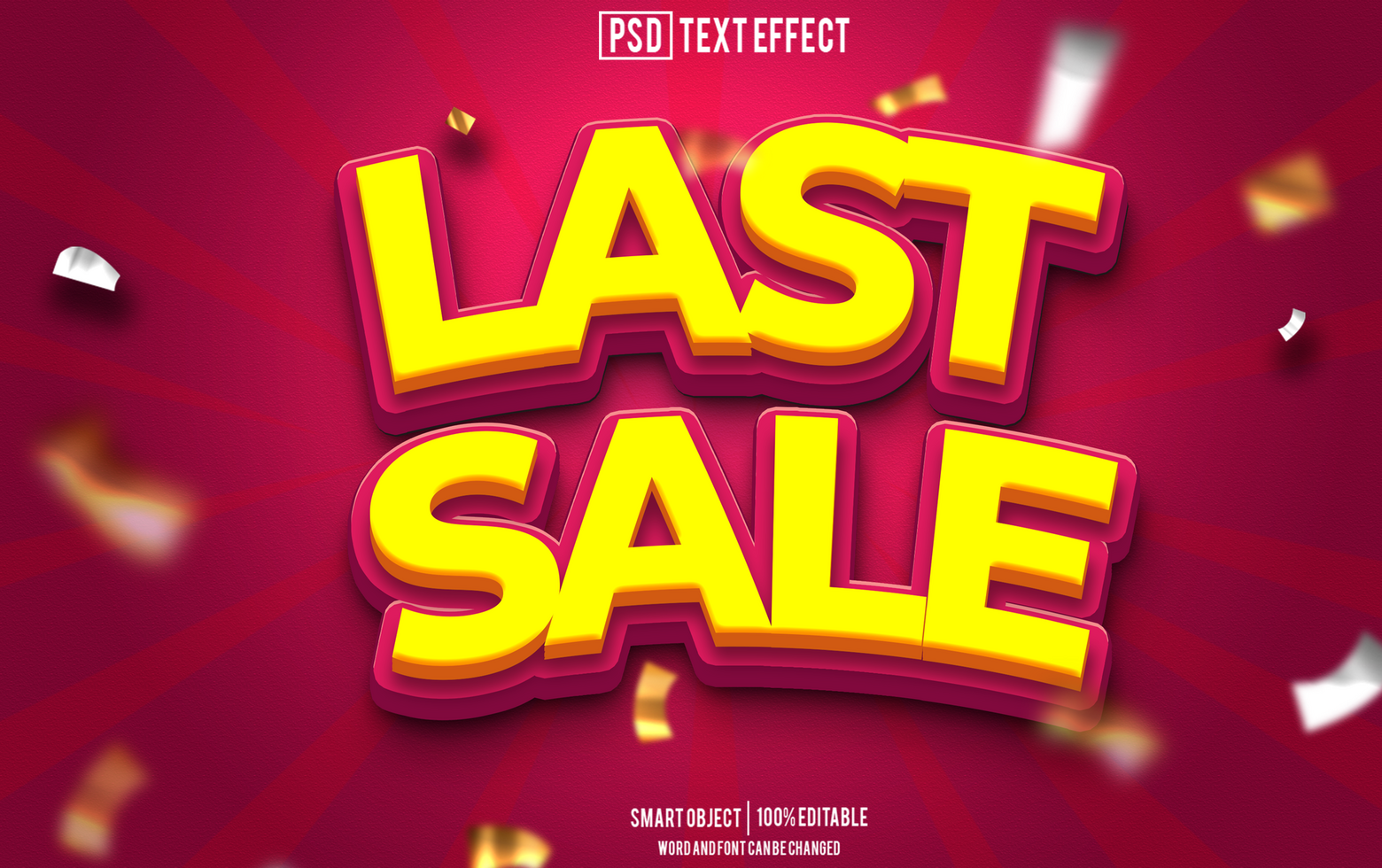 last sale text effect, font editable, typography, 3d text psd