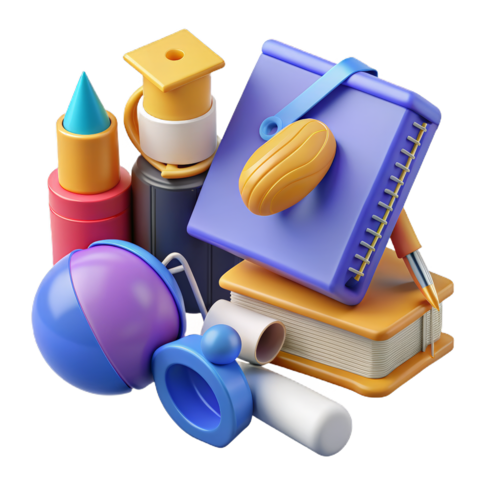 School and education icons element set. Minimal education concept. back to school. png