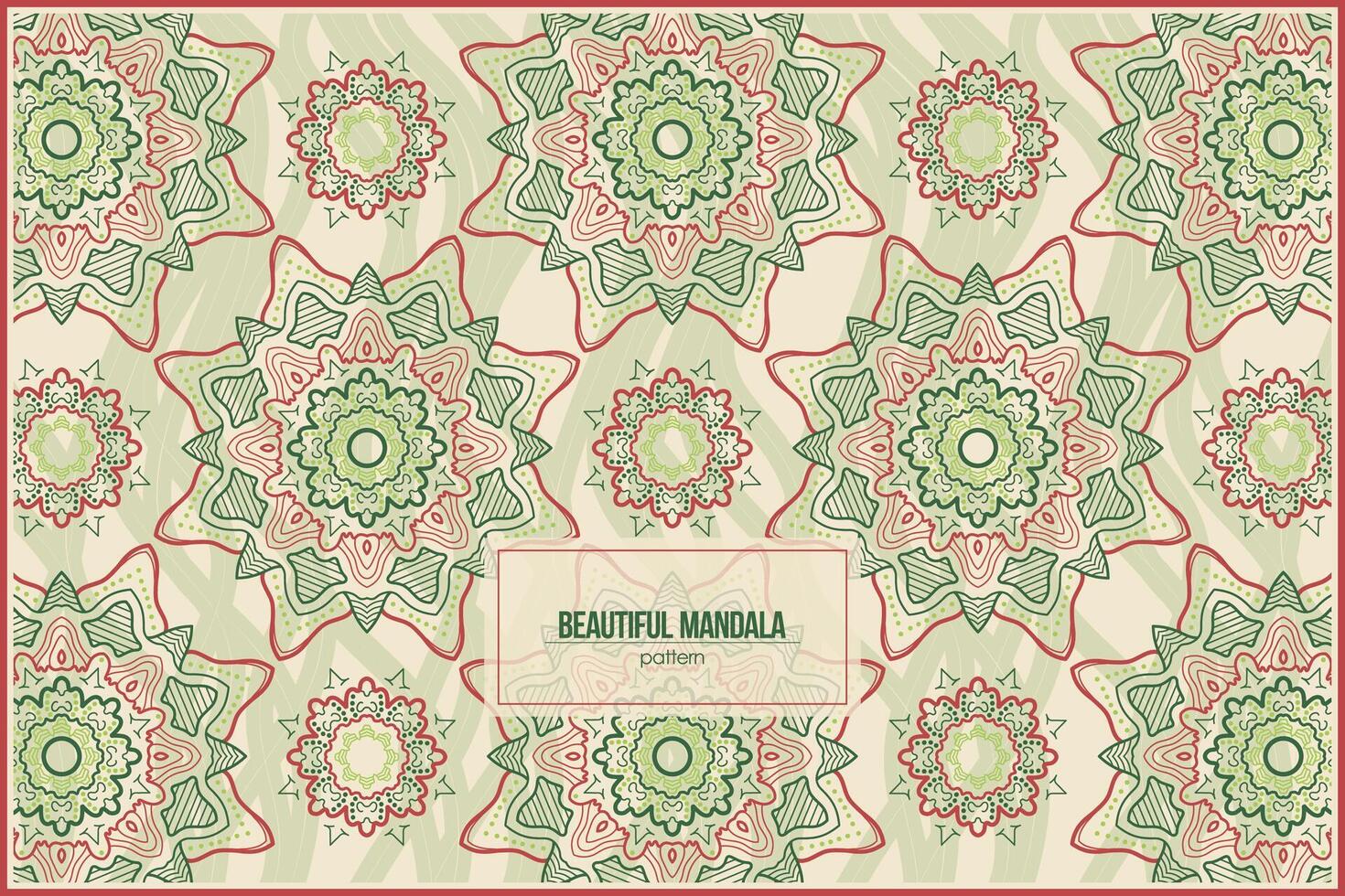 beautiful and colorful mandala pattern with doodle art style vector