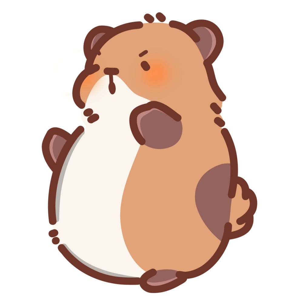 fofa rabisco hamster desenho animado png