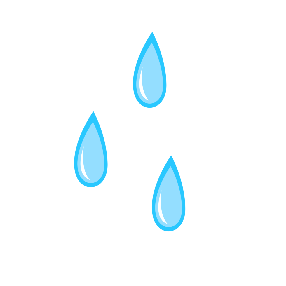 Drop Water or Rain Icon, Weather Illustration png