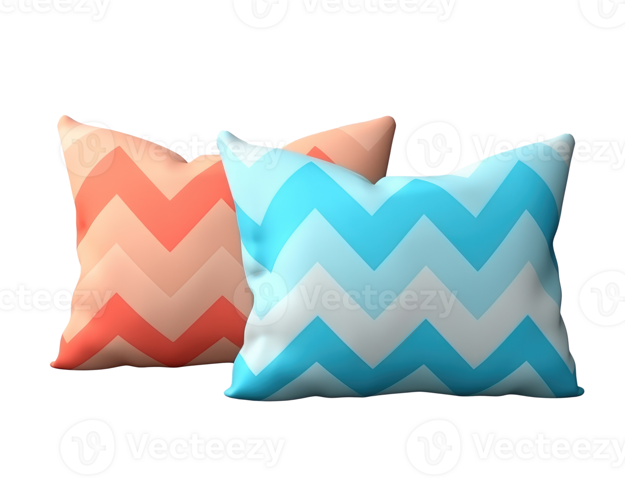 AI generated Cushions of chevron pattern png