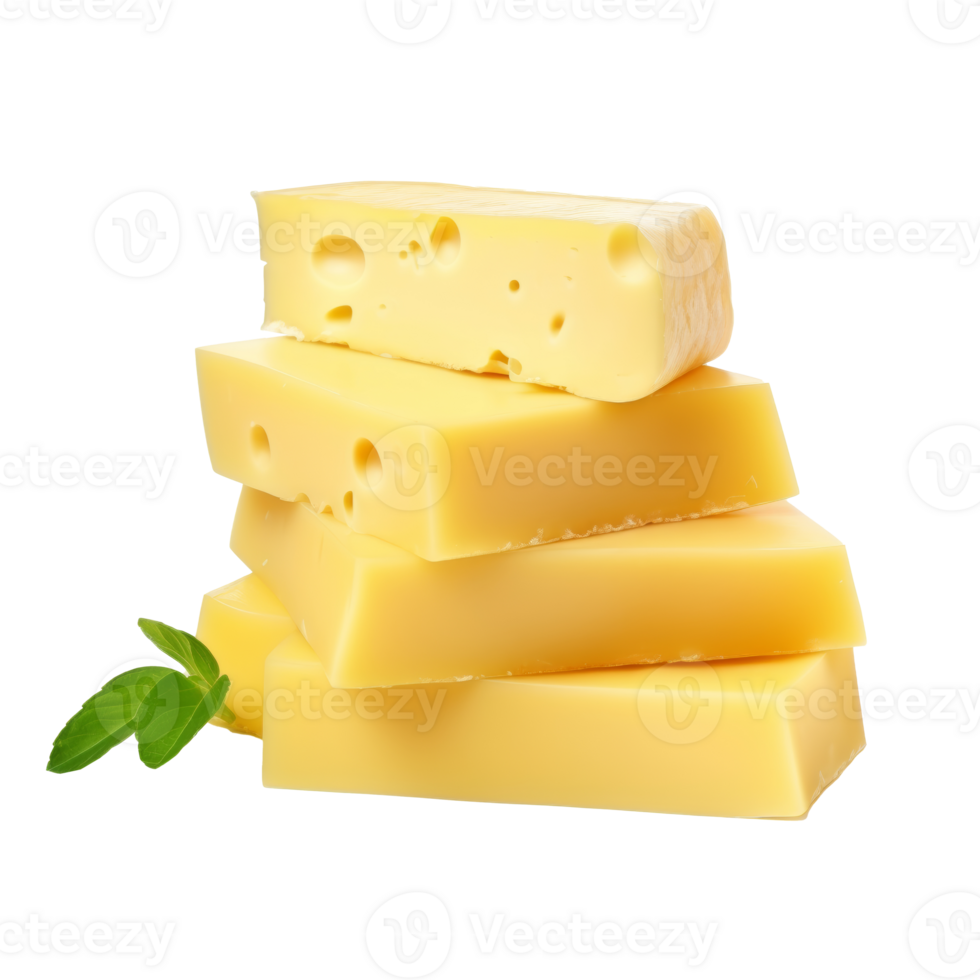 AI generated the yellow tasty cheese isolated png