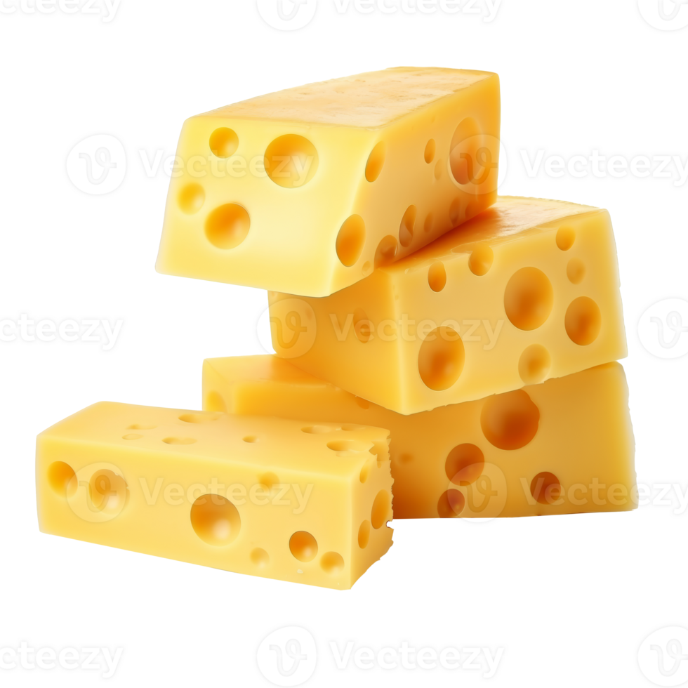 AI generated the yellow tasty cheese isolated png