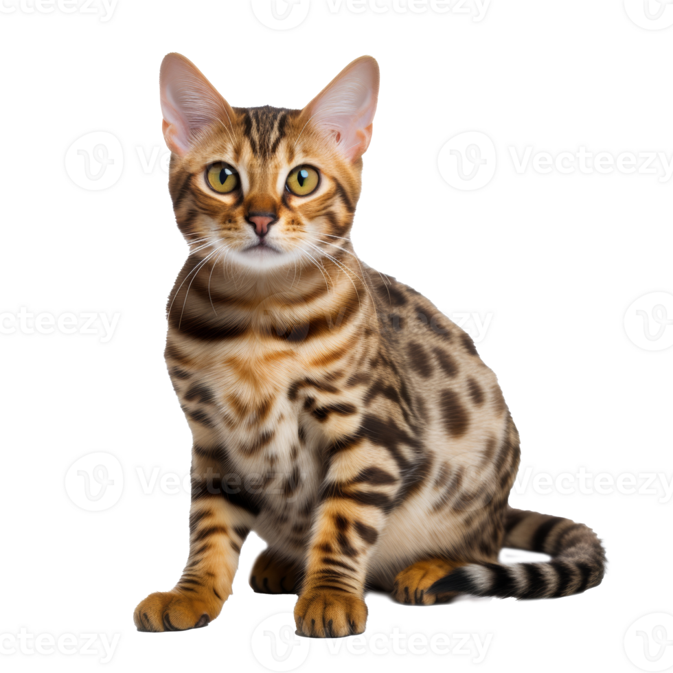 AI generated Cute bengal the cat isolated png