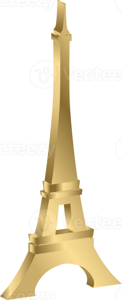 3D famous Paris landmark icon png