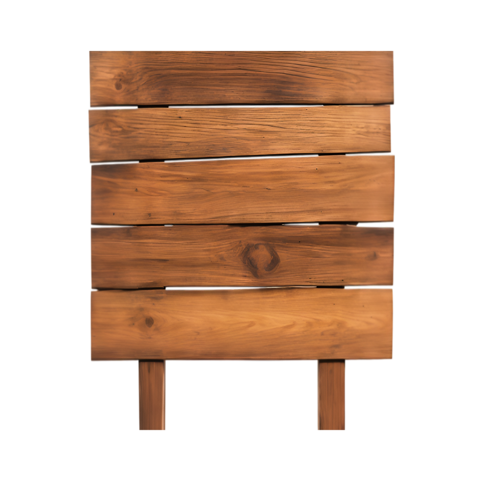 ai gerado de madeira placa isolado em transparente fundo. de madeira placa borda png imagem.