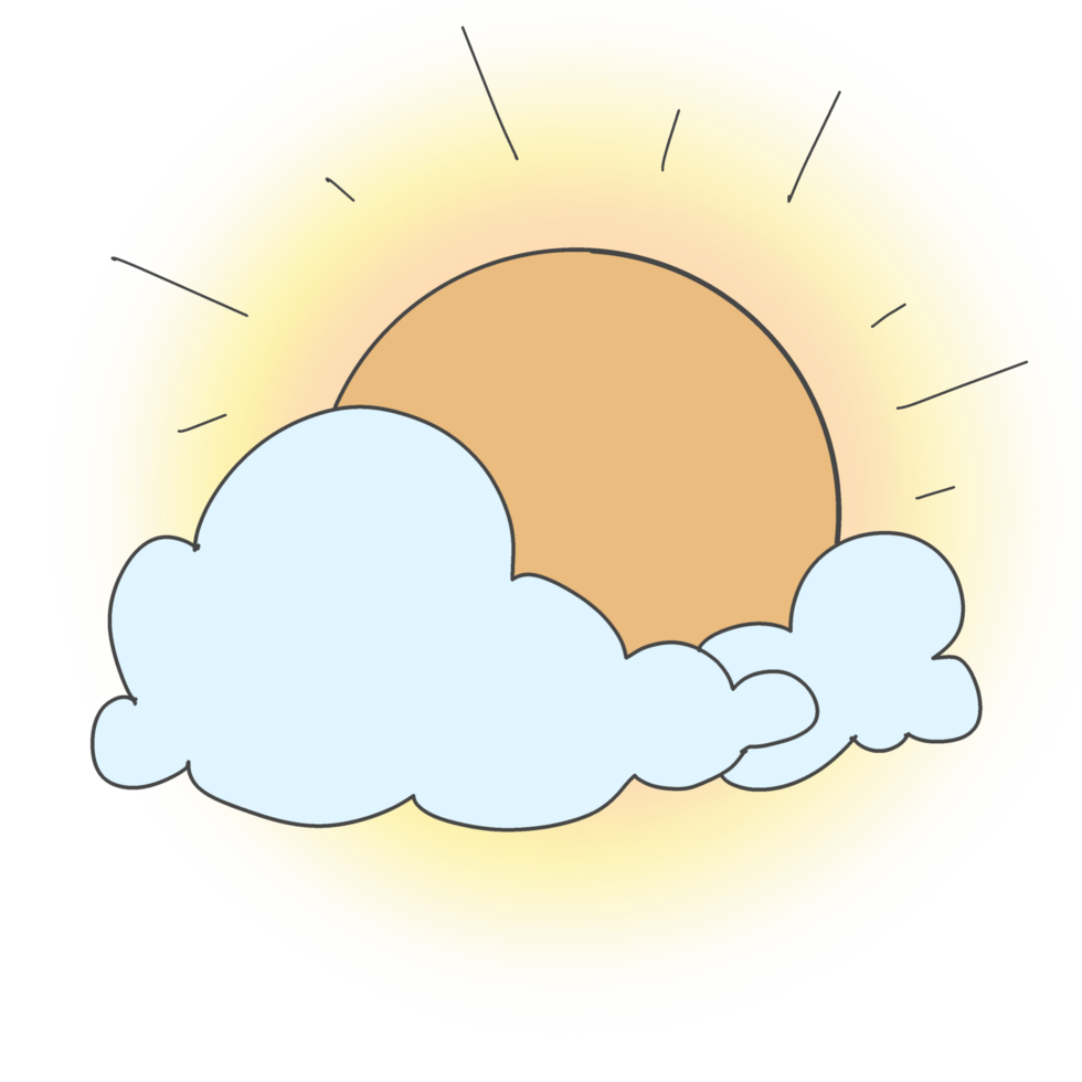 Weather cuties sunny cloudy hot strom cold png