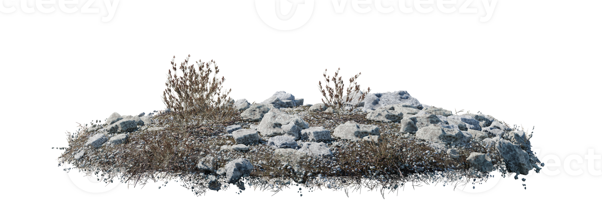 Round surface patch covered with flowers, green or dry grass isolated on white background. Realistic natural element for design. Bright 3d illustration. png