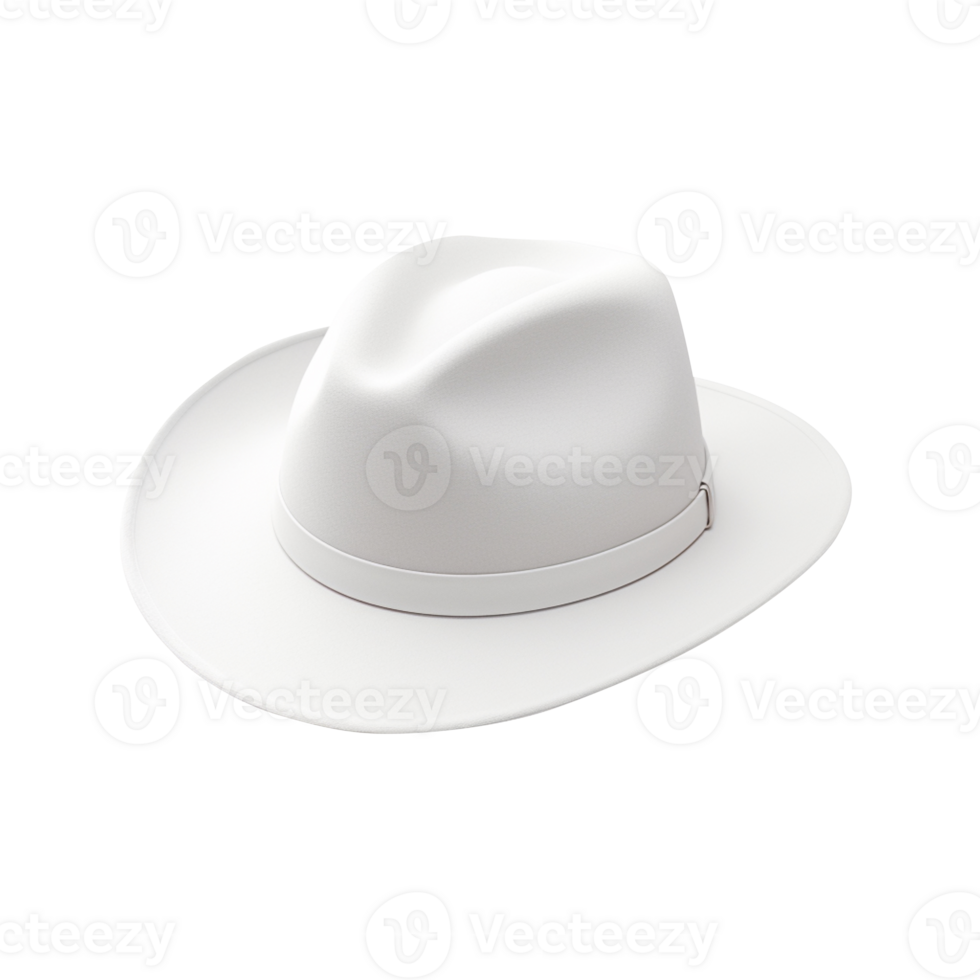 AI generated White hat isolated on transparent background png