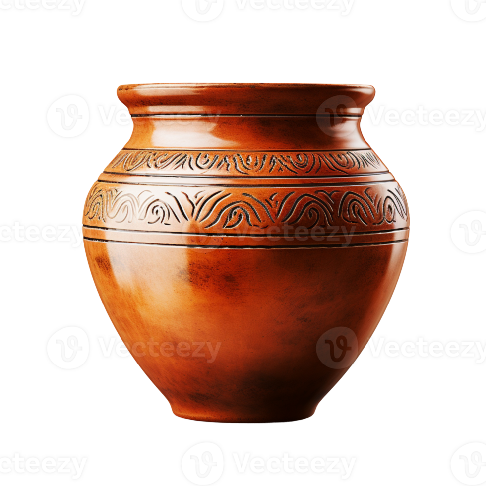 AI generated Clay pot isolated on transparent background png