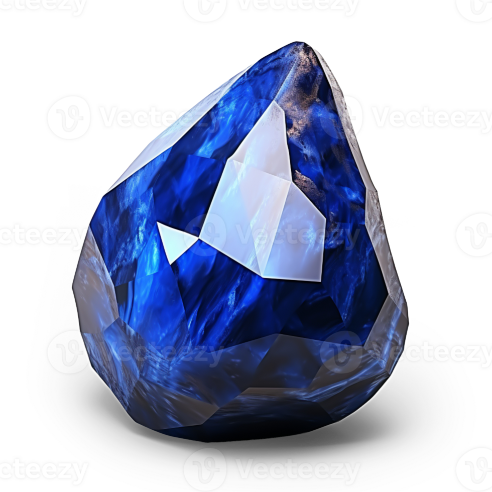 AI generated Blue gem stone isolated on transparent background png