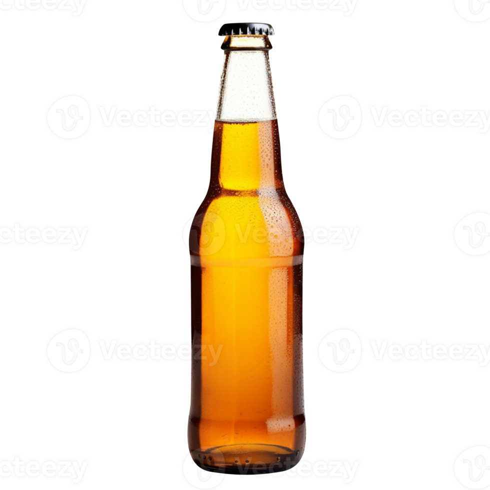 AI generated A beer bottle isolated on transparent background png