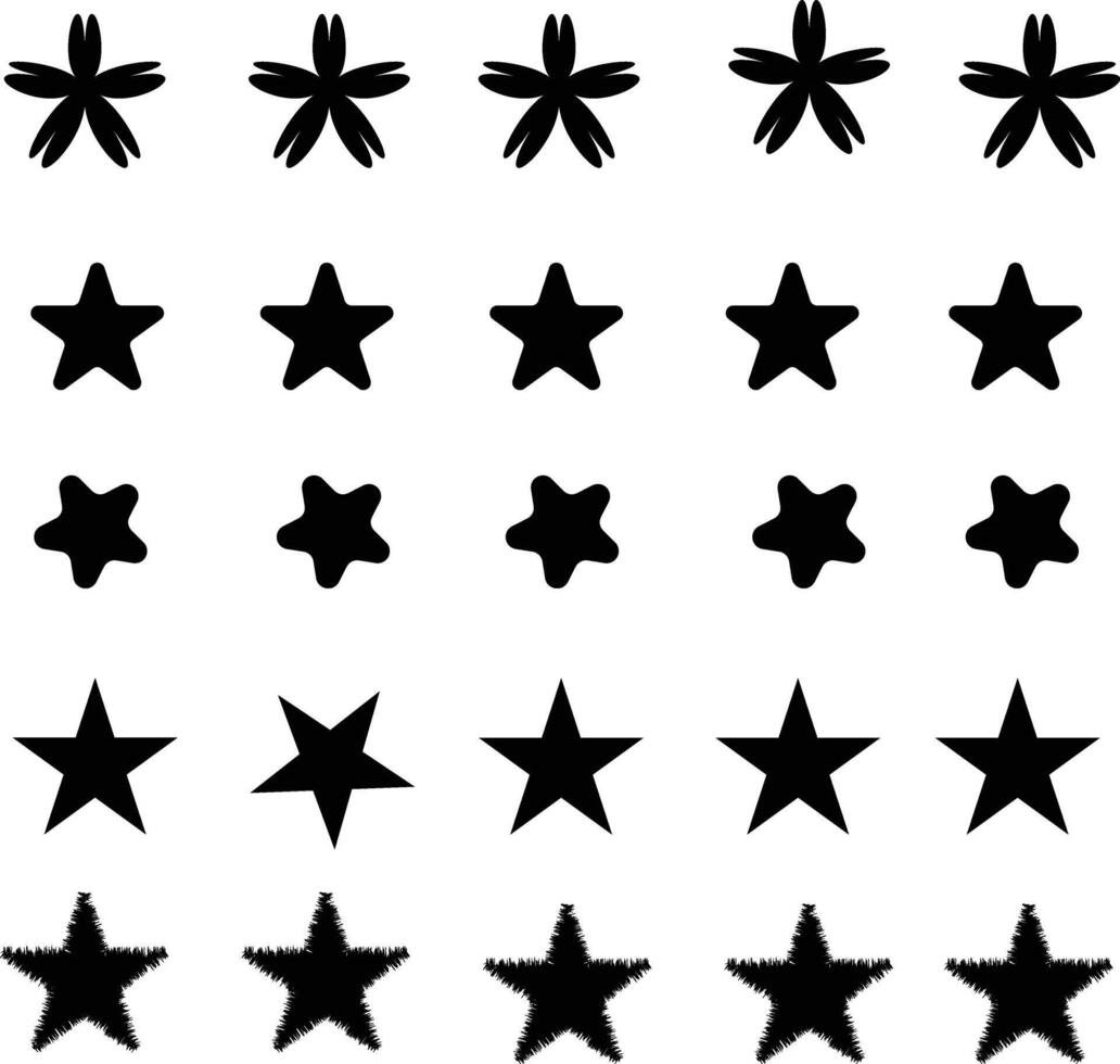 conjunto de estrellas vector