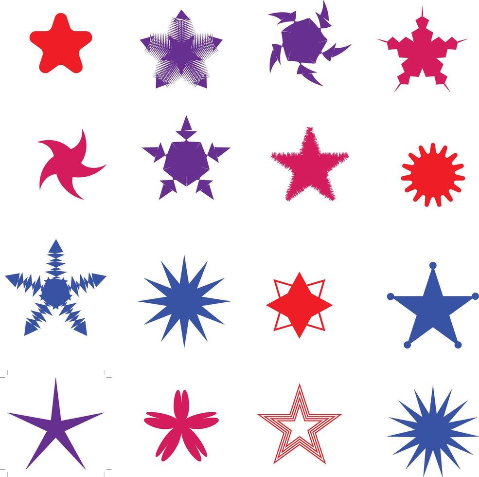 conjunto de estrellas vector