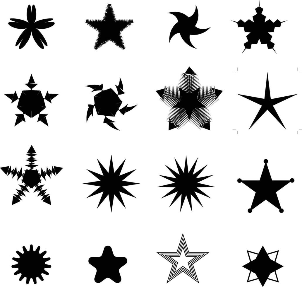 conjunto de estrellas vector