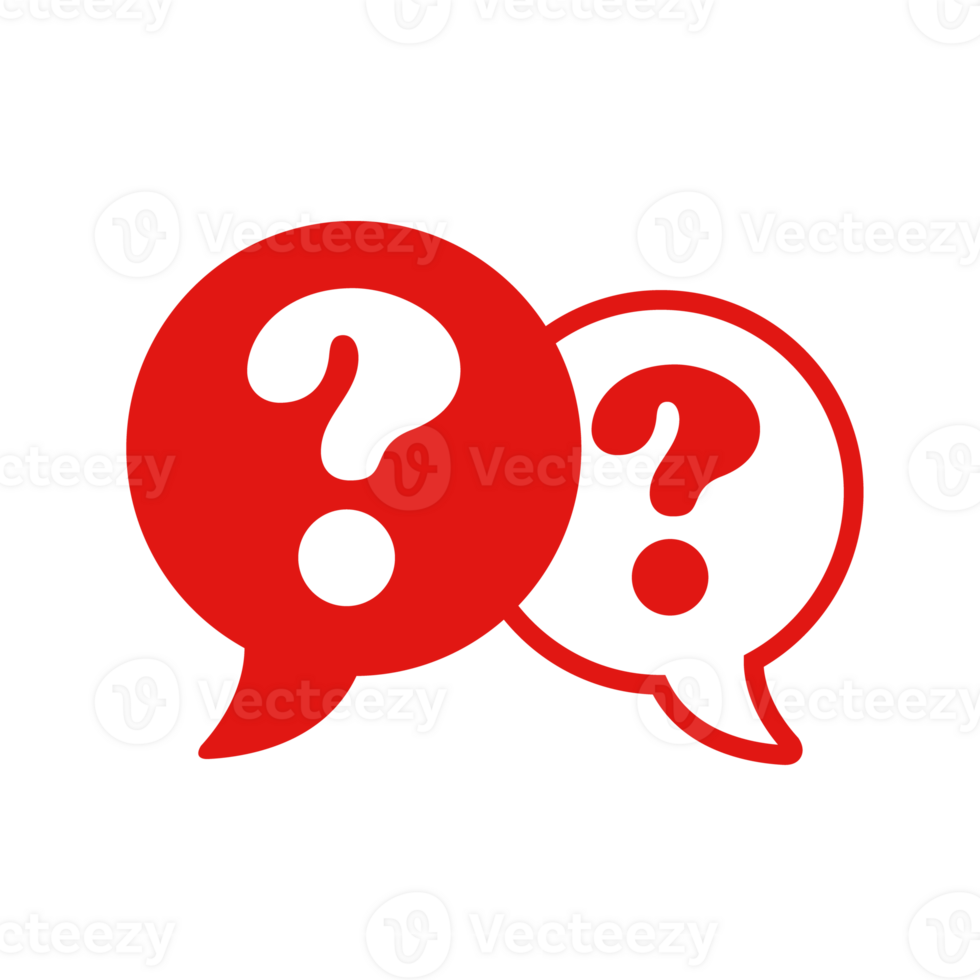 bubbles with question mark. Question icons isolated png