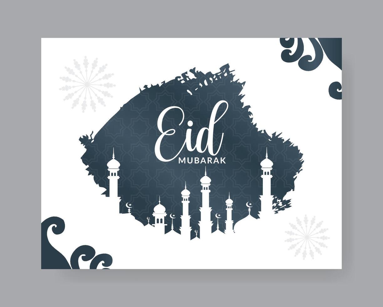 eid Mubarak islámico antecedentes plantilla, eid Alabama fitr modelo diseño, santo día para musulmanes, saludo fondo, eid Mubarak modelo vector