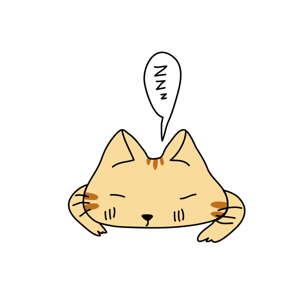 lazy sleepy cat png