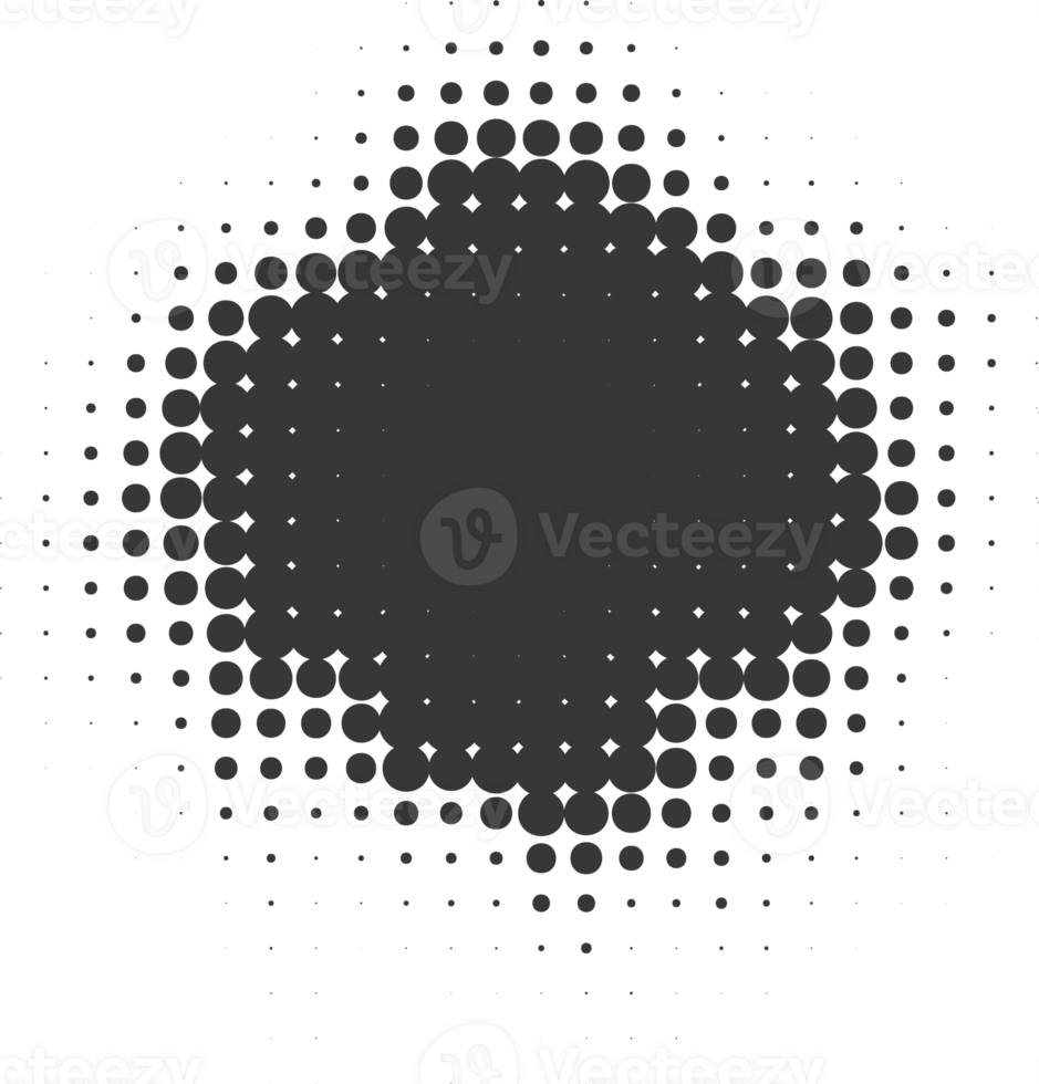 halvton prickad form. måla klick med högljudd effekt. abstrakt stänka ner form png