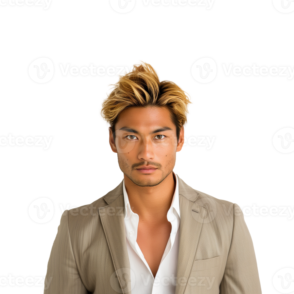 AI generated Portrait of Multi Racial Male Model in Business Casual Outfit, Isolated on Transparent Background png