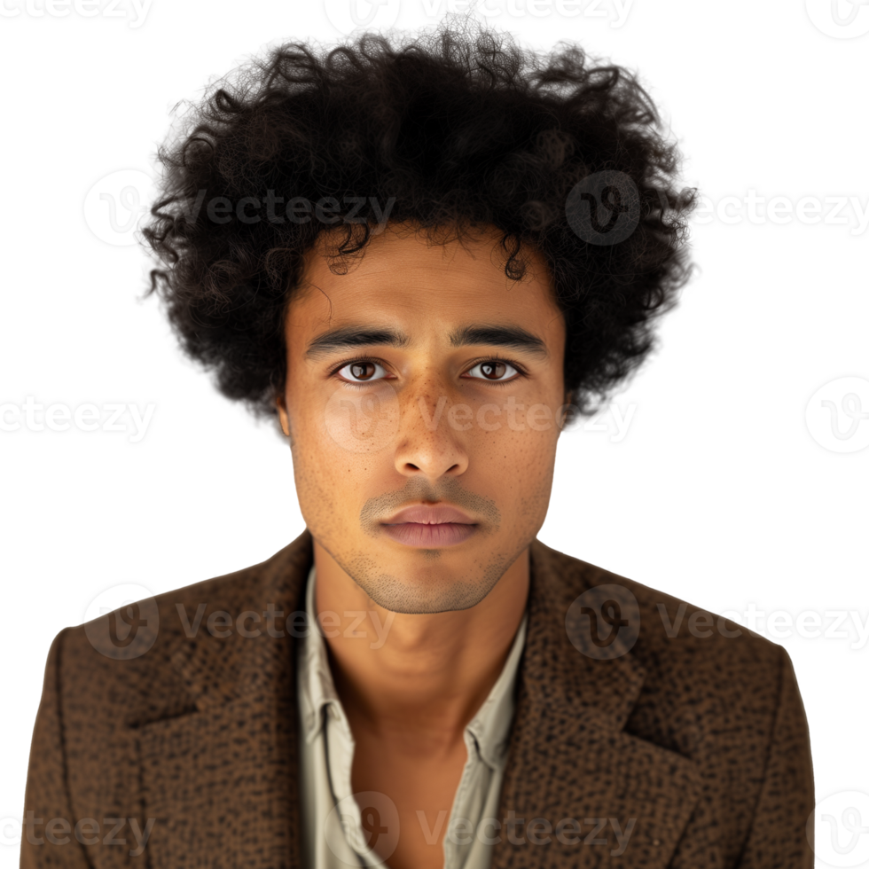 AI generated Portrait of Multi Racial Male Model in Business Casual Outfit, Isolated on Transparent Background png