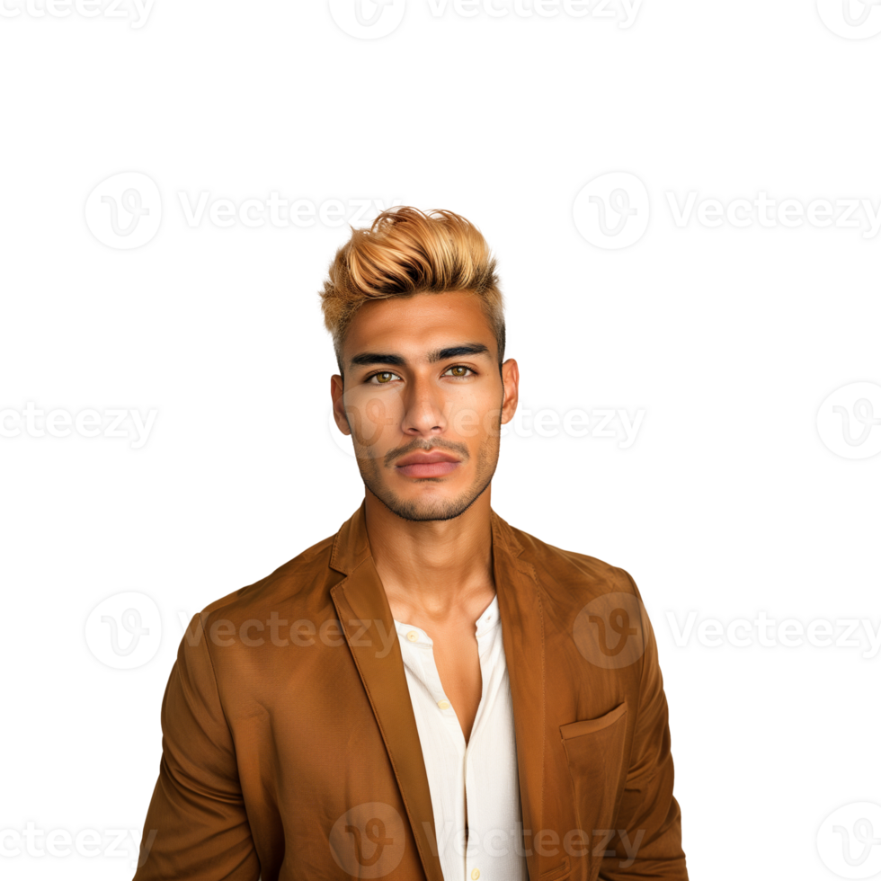 AI generated Portrait of Multi Racial Male Model in Business Casual Outfit, Isolated on Transparent Background png