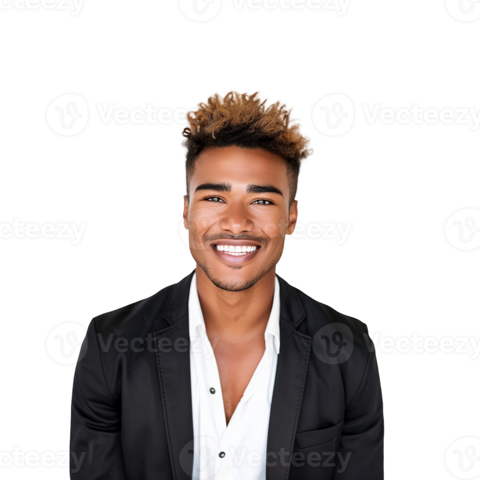 AI generated Portrait of Multi Racial Male Model in Business Casual Outfit, Isolated on Transparent Background png