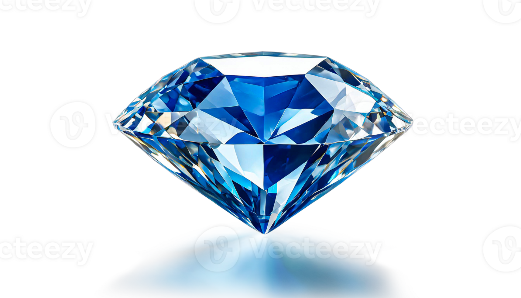 AI generated A large shiny blue diamond png