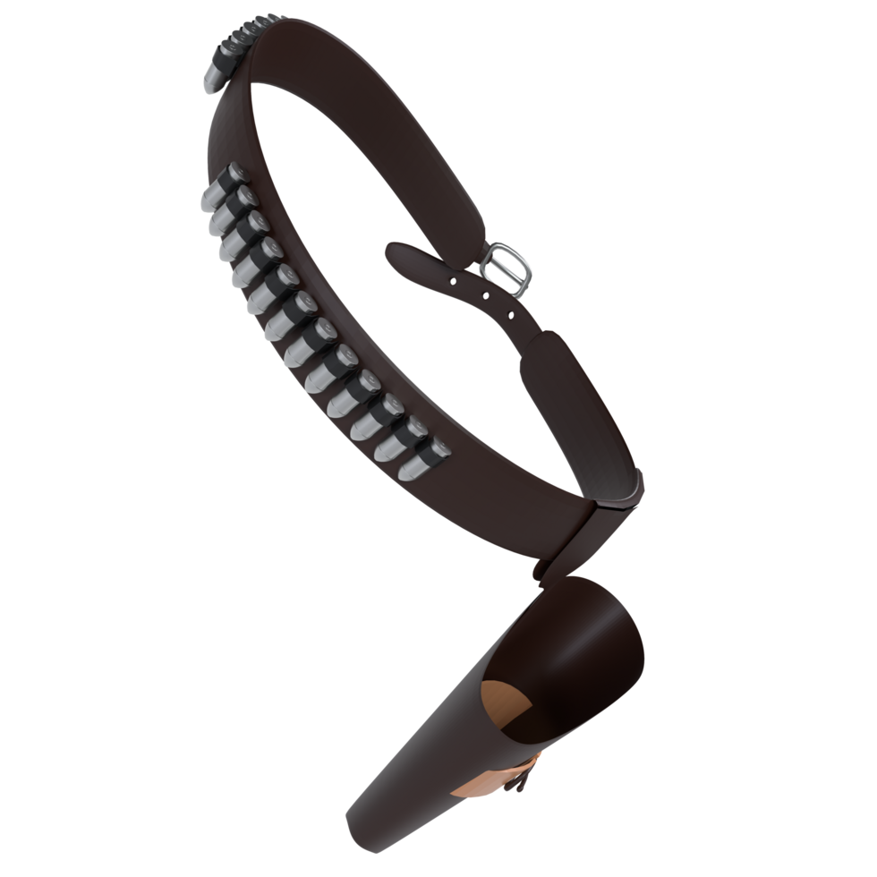 a belt with a gun attached to it png