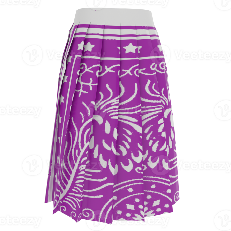 a purple skirt with a white and purple design png