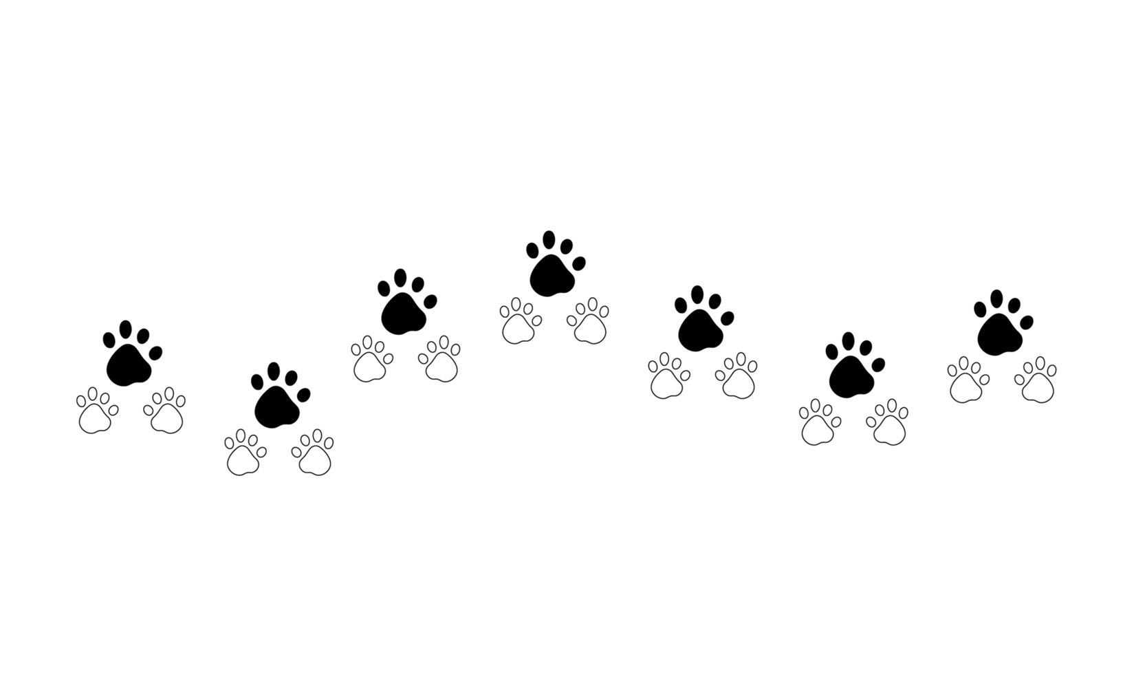 Animal paw footprint of dog and cat are isolated on a transparent background png