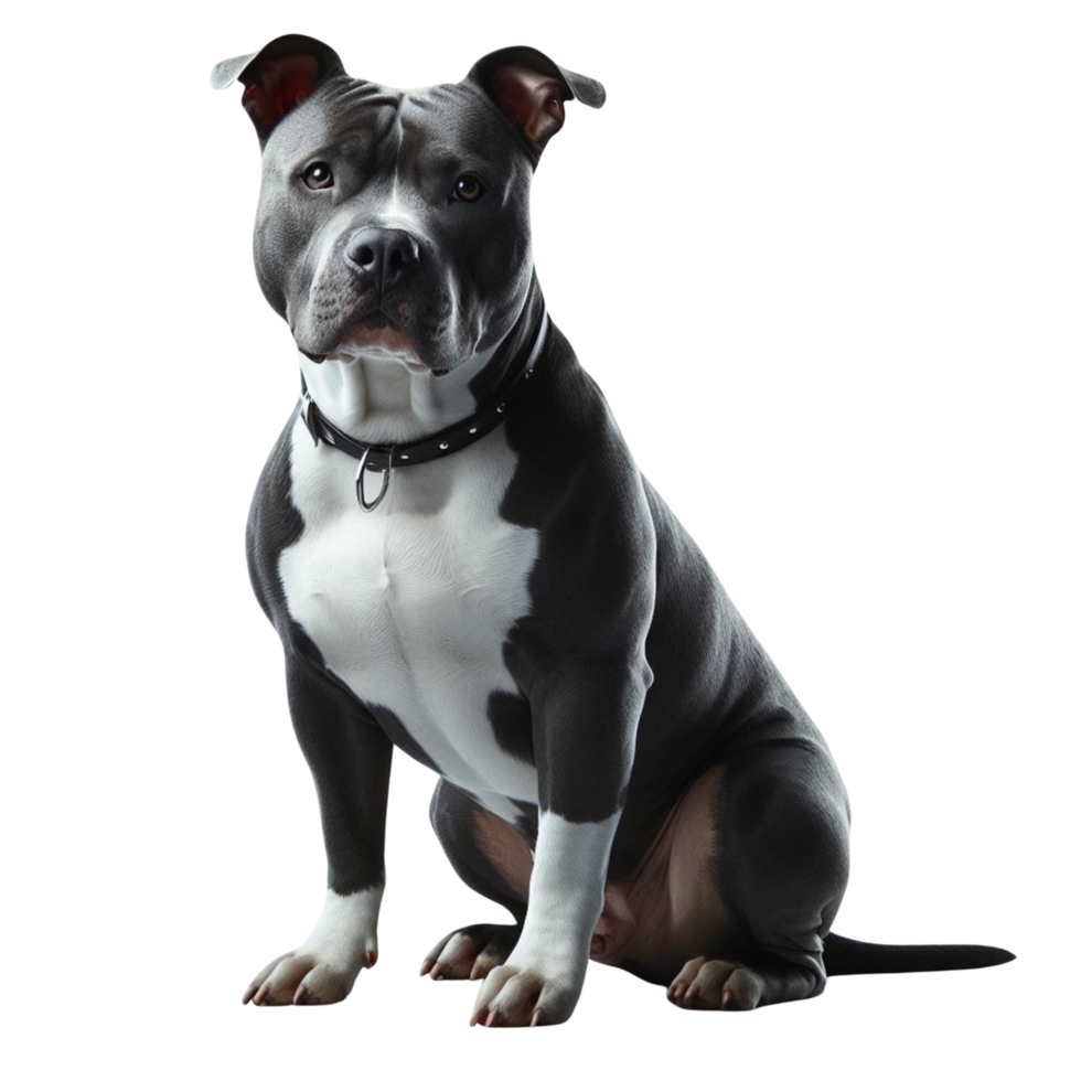 AI generated Elegant American Pit Bull Terrier Enjoying Quality Time Outdoors png