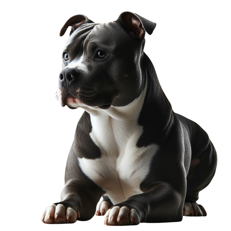 AI generated Elegant American Pit Bull Terrier Enjoying Quality Time Outdoors png