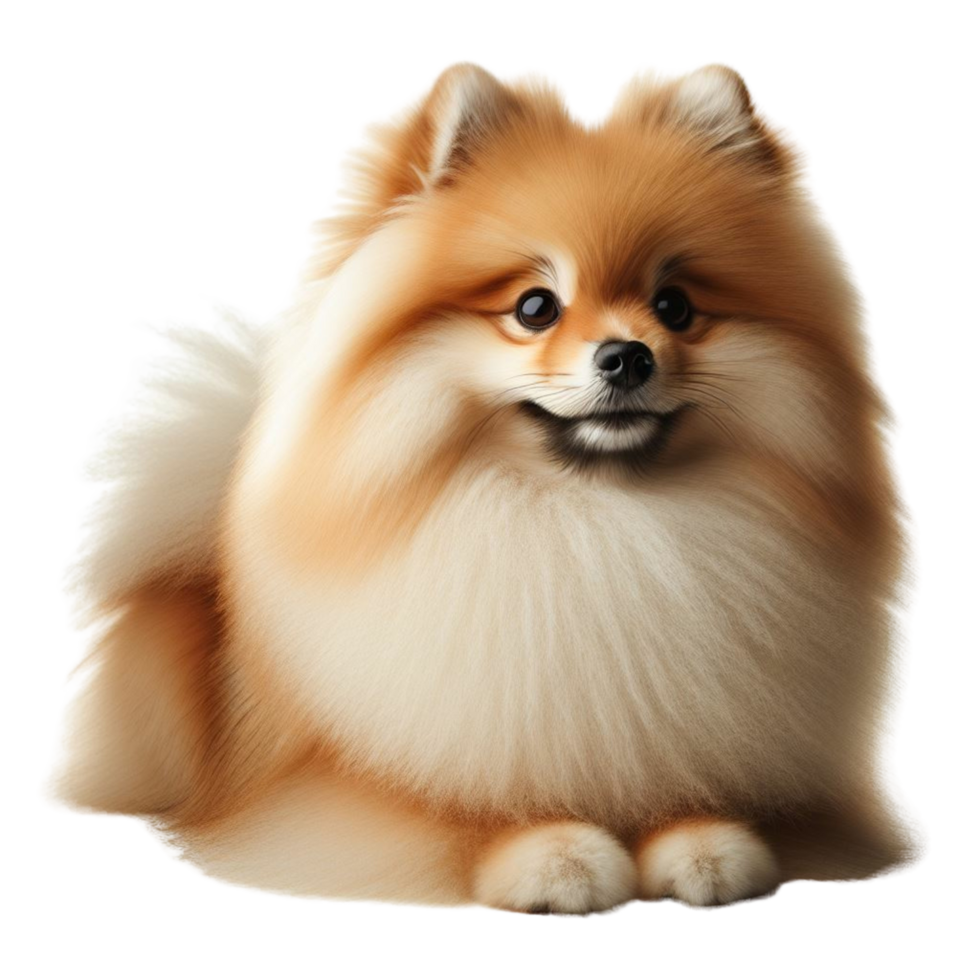 AI generated Enchanting Miniature German Spitz Posing in Sunlight png