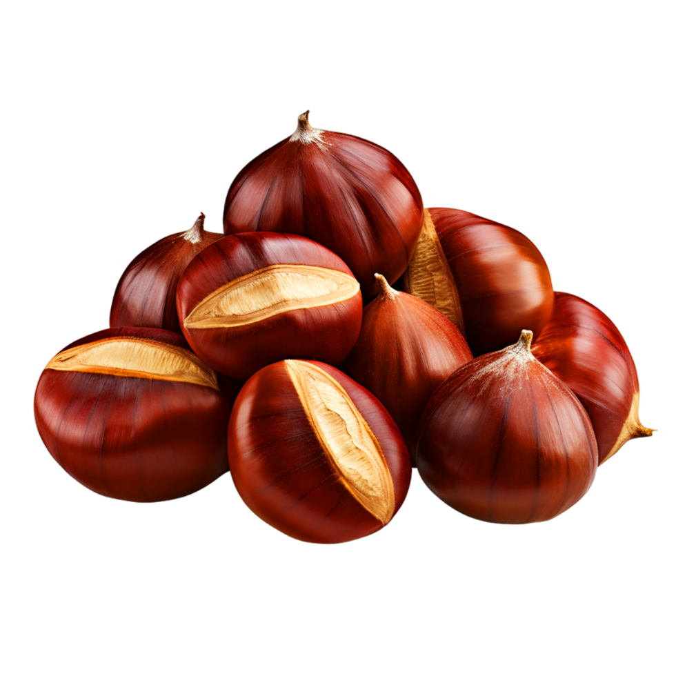 AI generated A Bunch Of Delicious Original Chestnuts png