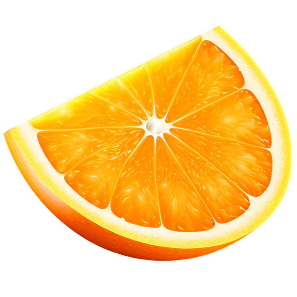 AI generated 3d Orange Slice Image png