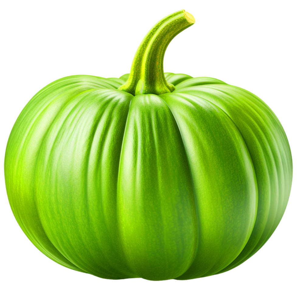 AI generated green halloween pumpkin png