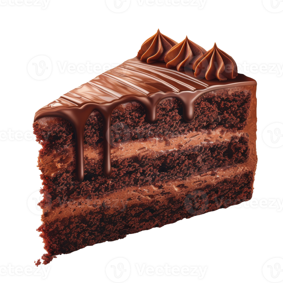 AI generated Piece of chocolate cake with a melted chocolate suitable for bakery advertisements, dessert menus, chocolate lovers blog posts, social media content. png