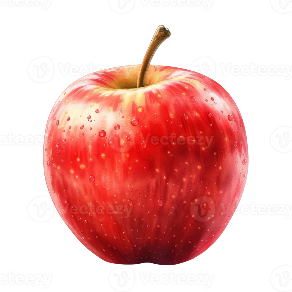 ai generado delicioso rojo manzana png