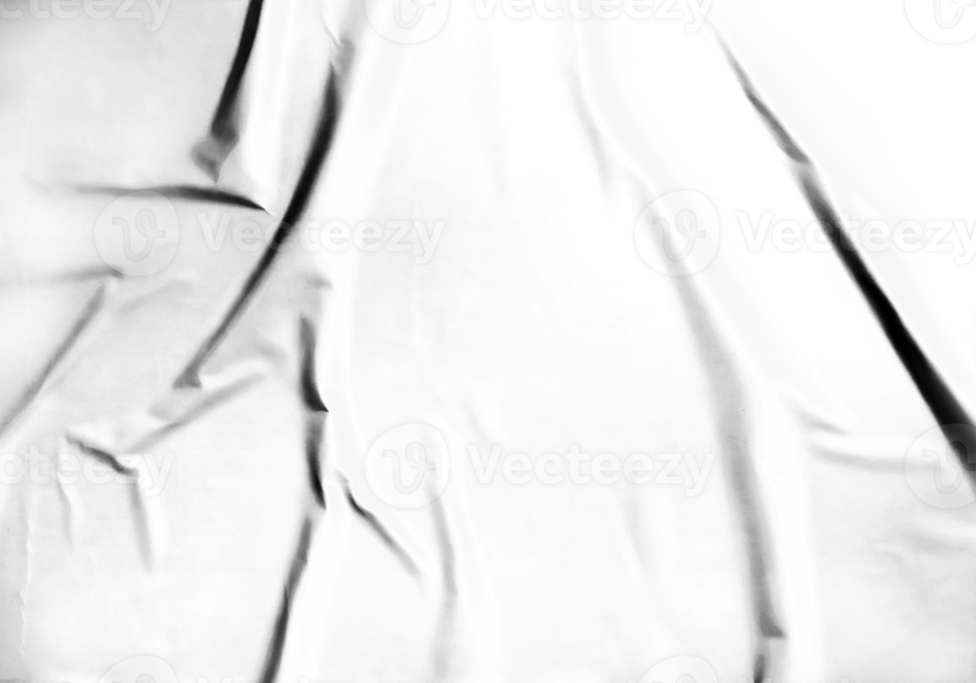Paper wrinkled and crumped texture. Transparent glued poster template. png