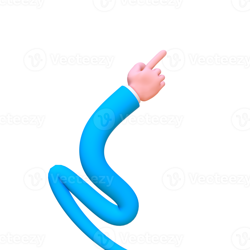 3d cute  long hand pinter png