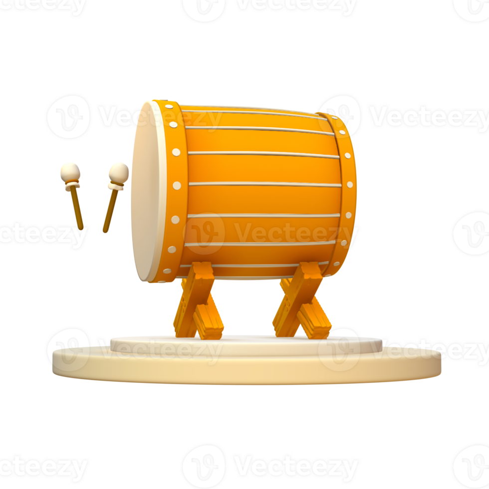 Bedug drum 3d ramadan icon png