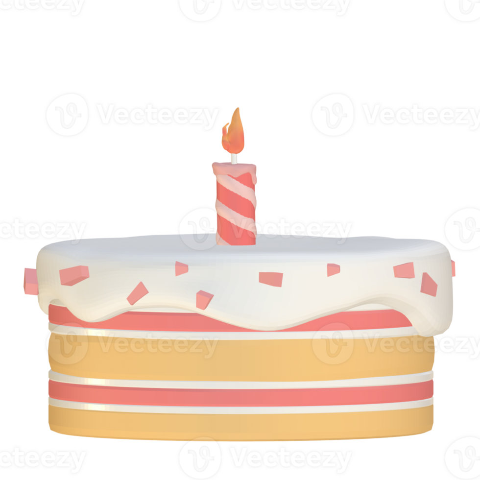3d cute birthday cake png