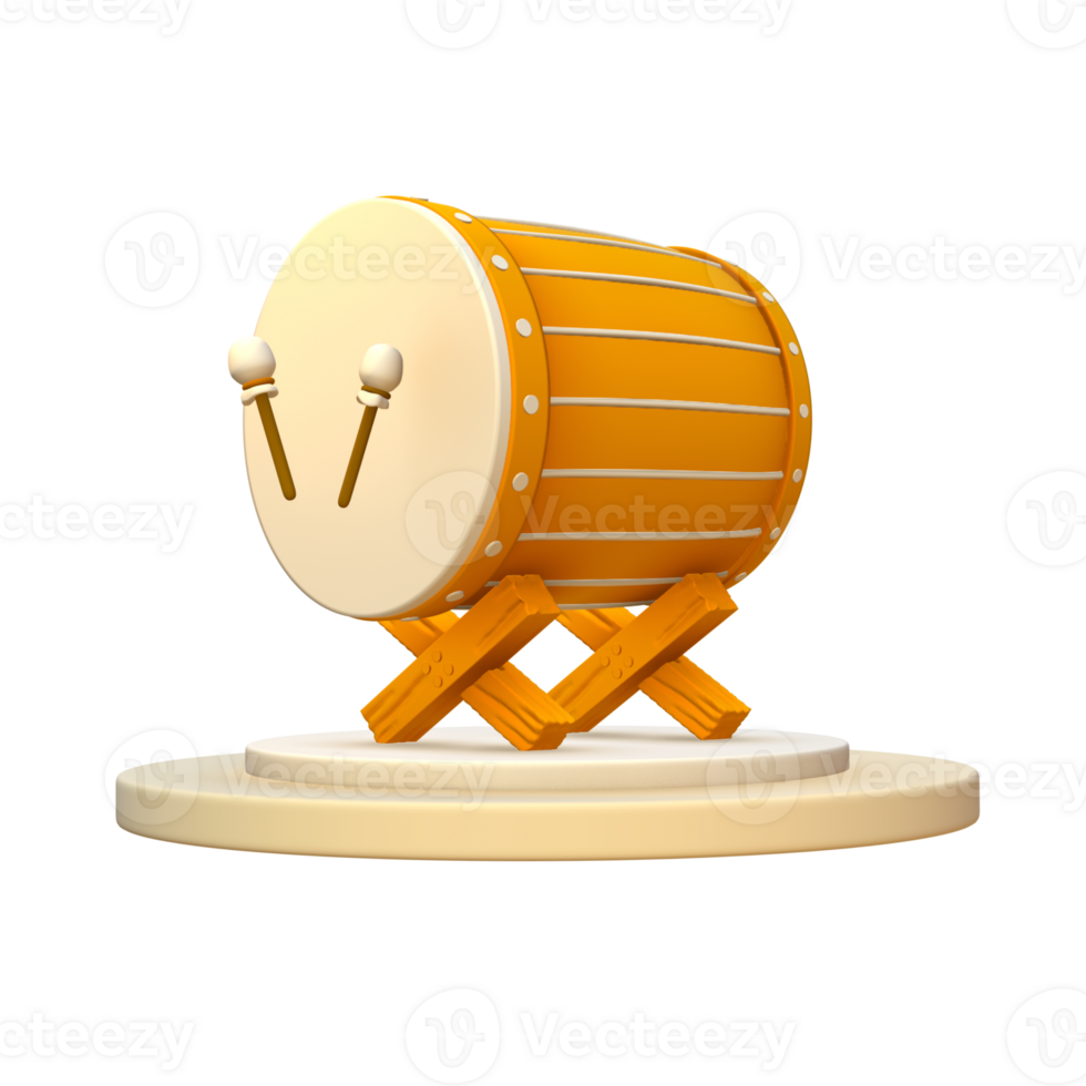 Bedug drum 3d ramadan icon png
