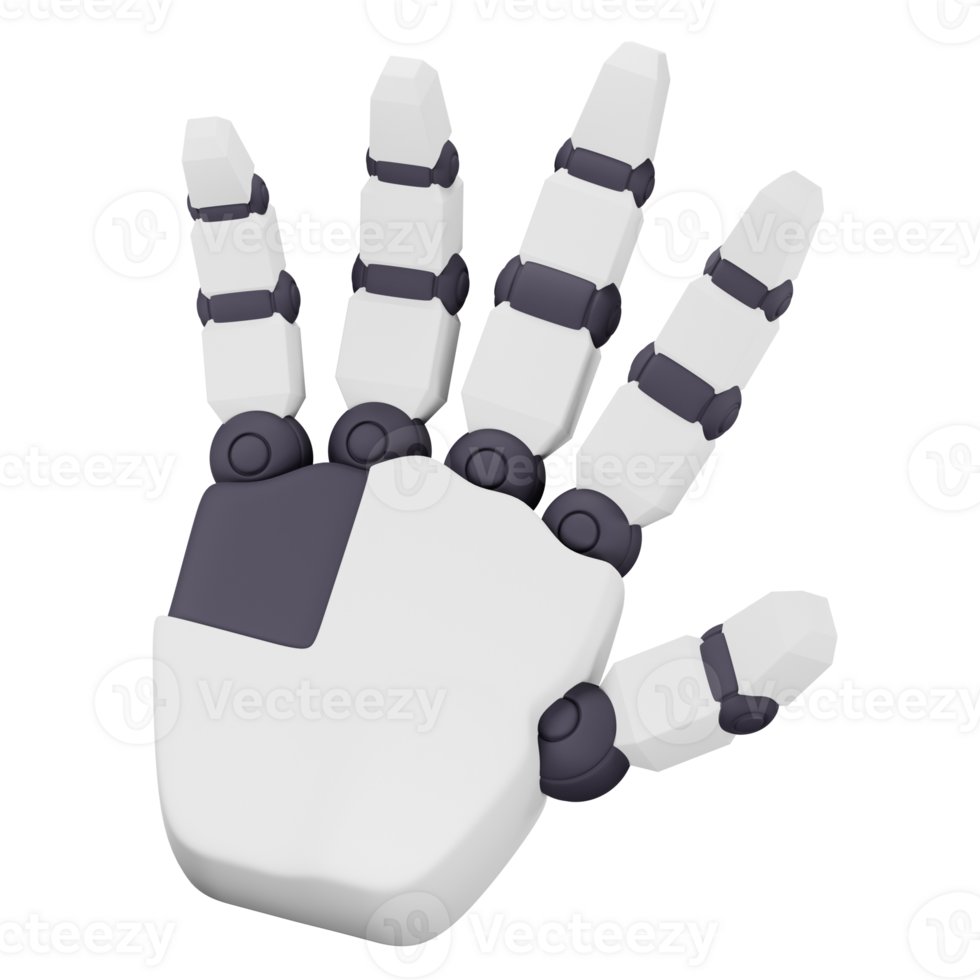 robot hand- 3d icoon illustratie png