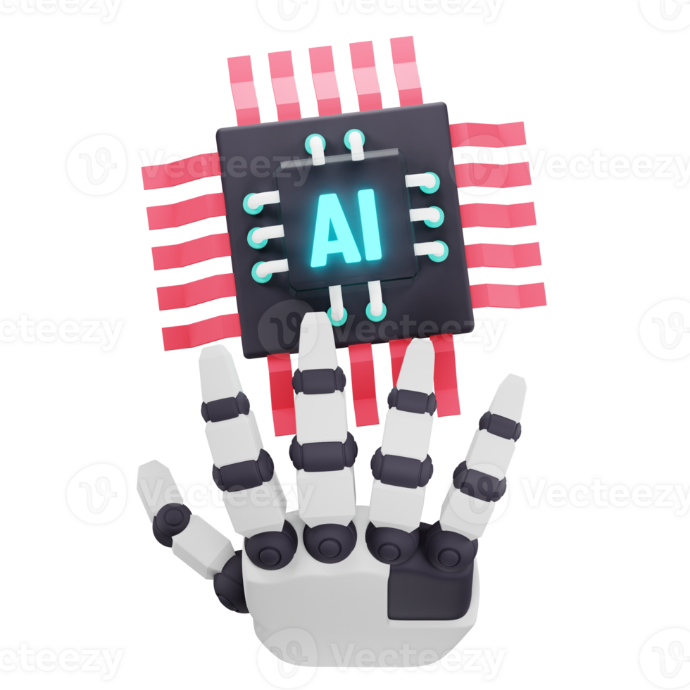 künstlich Intelligenz 3d Symbol Illustration png
