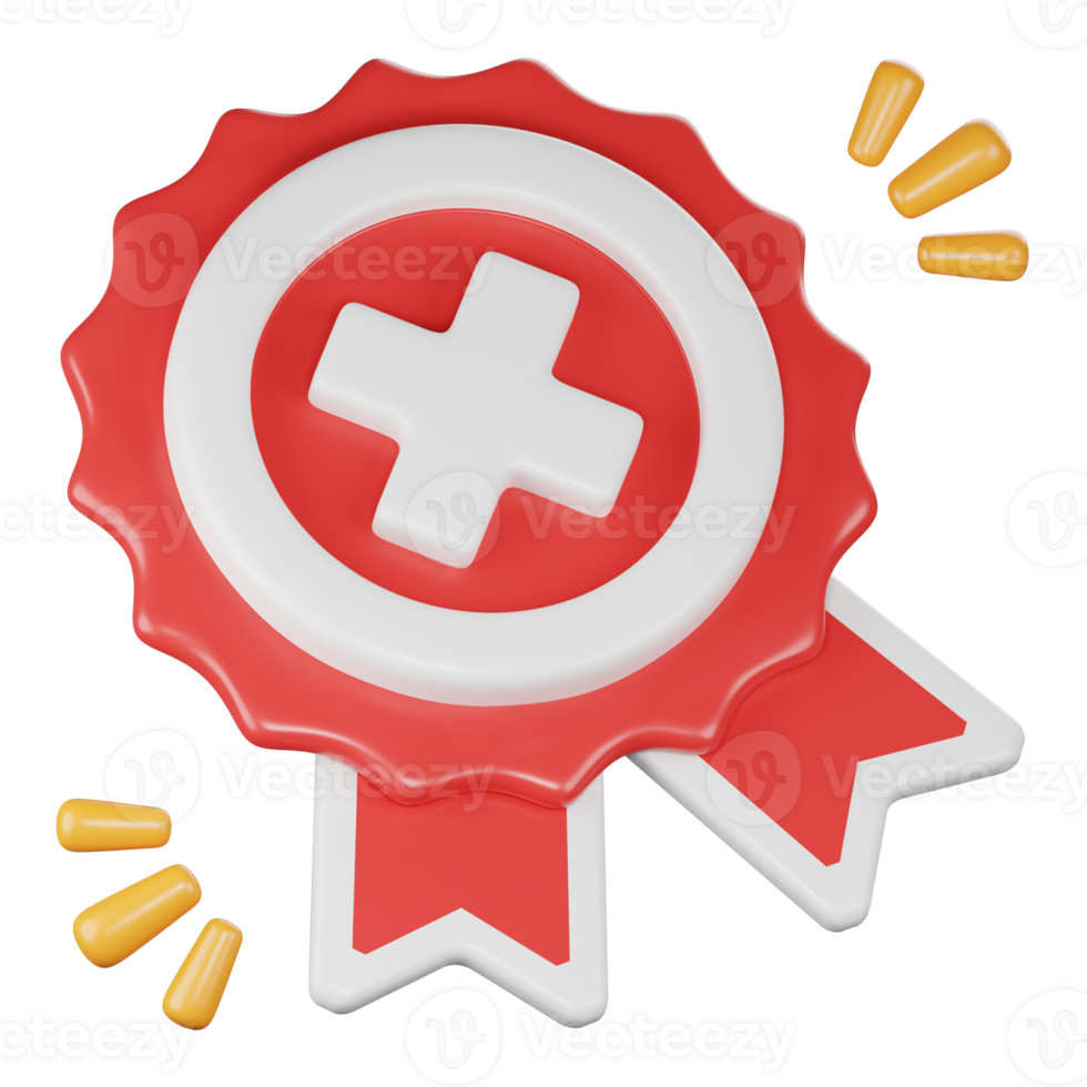 rejeter badge 3d icône illustration png