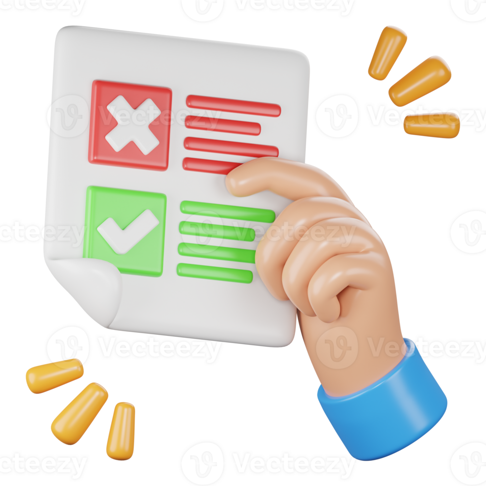 Lista de Verificación 3d icono ilustración png